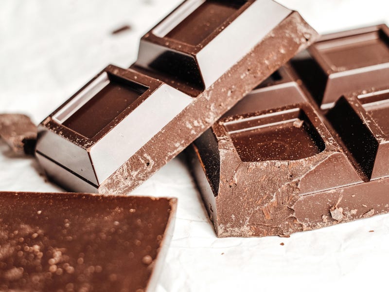 Barras de chocolate en inglés.