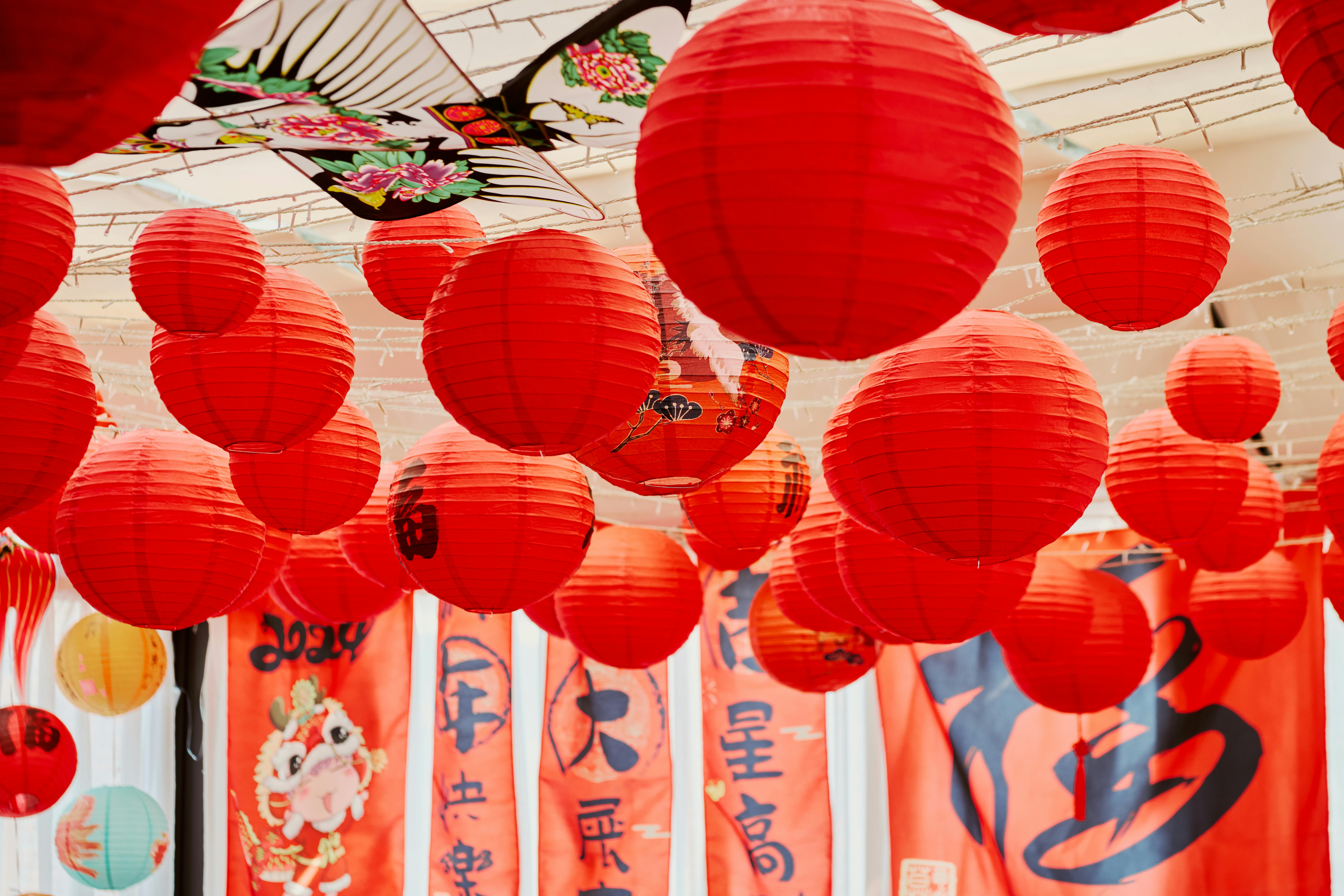 Lámparas rojas para el Año Nuevo Chino.